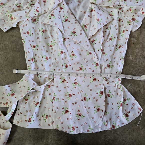 Vintage Top + High Waist Palazzo Pant Wide Leg Pants Matching Suit Set XXS XS - Picture 6 of 16